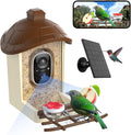 Bird Feeder with Camera, 2K HD Live Video, Smart Bird Cam Solar Powered with AI Birds Species Identification, Auto Capture Video, Instant Arrival Alerts, Best Gifts for Mom Dad