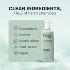 FREY Concentrated Liquid Laundry Detergent | Formulated for Sensitive Skin & HE Washers | Removes Stains Effectively | 50 Loads per Bottle (1-pack Cedar Grove)