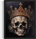 Skull Queen Poster Art Print, Halloween Scary Vintage Wall Art Academia Spooky Painting Decoration for Horror Prints, Gothic Posters Bedroom Decor 89 (Skull Queen, 8 x 10 inches, Unframed)