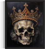 Skull Queen Poster Art Print, Halloween Scary Vintage Wall Art Academia Spooky Painting Decoration for Horror Prints, Gothic Posters Bedroom Decor 89 (Skull Queen, 8 x 10 inches, Unframed)