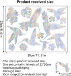 Bird Window Clings Static Cling Window Decals, 1PCS Flower Anti Collision Bird Deterrent Rainbow Stickers, Reusable, Rainbow Non-Adhesive Prismatic Decorative Home Decor