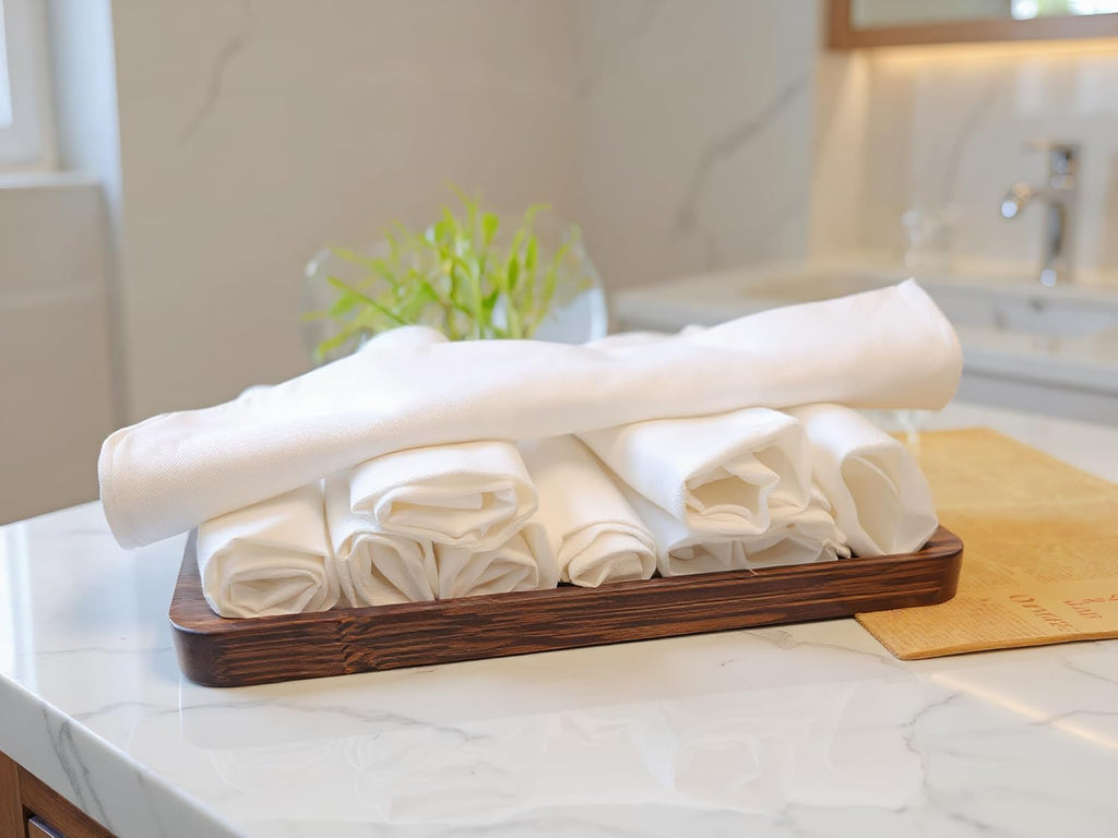 Bamboo Serving Tray – Two Sizes for Breakfast, Tea, Coffee & Snacks – Eco-Friendly Wooden Tray for Bed, Kitchen, Coffee Table, or Decorative Use