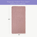 Bigacogo Chunky Knit Throw Blanket for Couch, 40x80 inches, 100% Hand Knitted with Thick Jumbo Chenille Yarn, Cozy Soft Large Rope Knot Cable Crochet Blankets for Sofa Bed Living Room, Dusty Pink