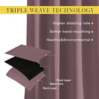 NICETOWN Blackout Curtains 90 inch Length, Sound Reducing Thermal Insulated - Image 3