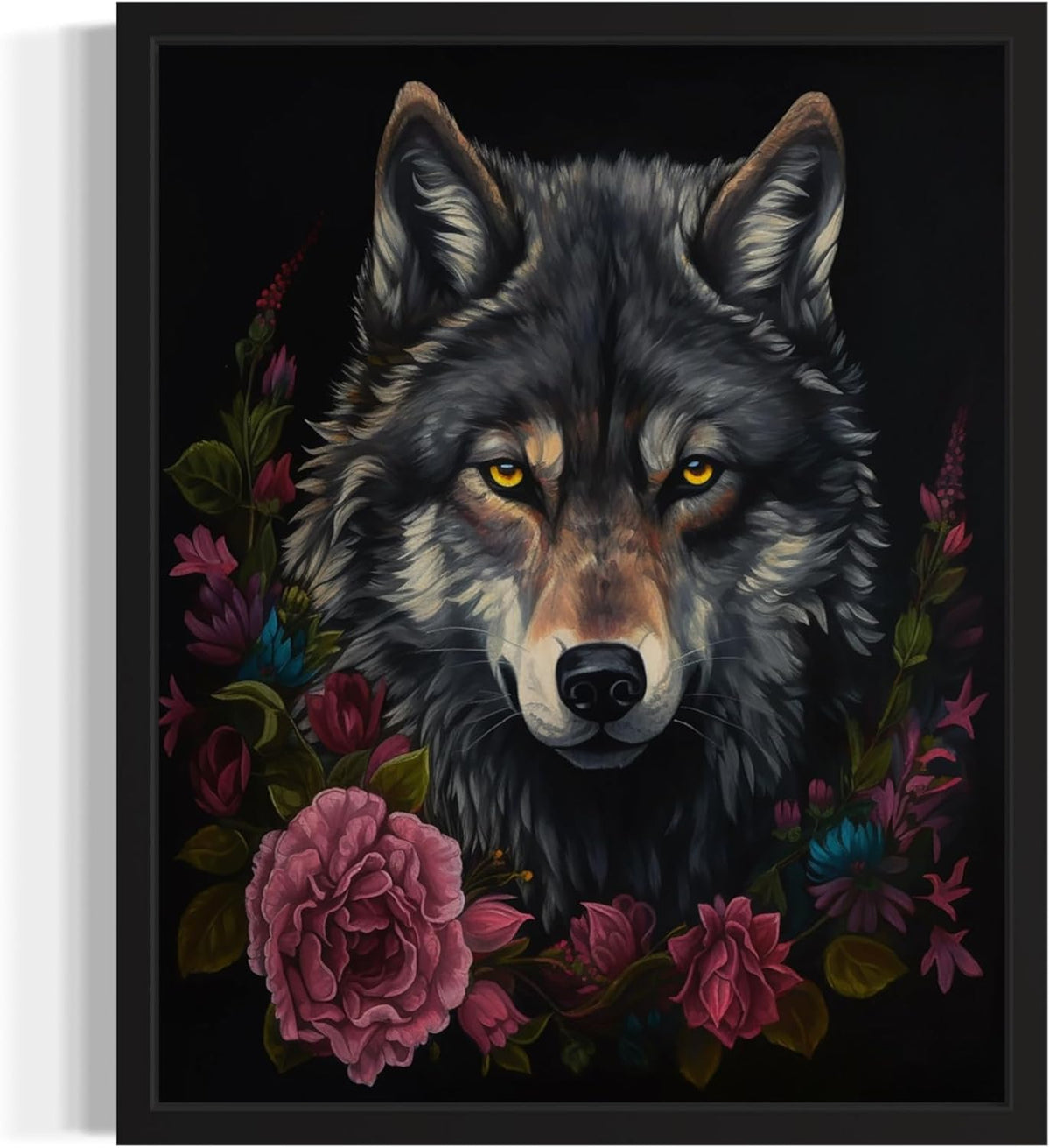 Vintage Wolf Poster Art Print, Halloween Scary Wall Art Academia Spooky Painting Decoration for Horror Prints, Gothic Posters Bedroom Decor 89 (Vintage Wolf, 8 x 10 inches, Unframed)