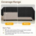 2 Pieces Sectional Couch Covers L Shaped Cover XL Charcoal Gray | Thick - Image 5