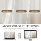 RYB HOME Sheer Curtains 108 inches, Extra Long Floor to Ceiling Curtains | - Image 7