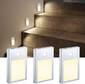 VST Motion Sensor Night Light, Rechargeable Battery Powered Led Light with Magnetic Suck Installation for Bedroom Hallway Stair Nursery Kids Room (2.68 inch 3000K 3Pack Silver)