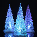 Generic 3 Pack Acrylic Christmas Tree Lamp, Enchanted Light Up 7 Colors Changing Lights, 5 x 2 Inch Mini Christmas Tree with Lights for Room Table Decor