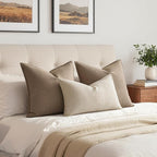 MIULEE Decorative Linen Lumbar Pillow Cover 12x20 Inch Natural Beige | Boho - Image 4