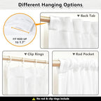 MYSKY HOME Floor to Ceiling Curtains 108 Inches White Sheer Window Drapes 2 - Image 3