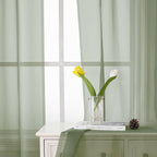 Short Sheer Curtains 54 Inches Length 2 Panels, Light Filtering Voile Curtain - Image 8