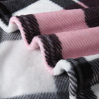 MERRYLIFE Pink Plaid Throw Blanket Decorative Fleece Throw | Ultra-Plush Colorful | Couch Blanket Travel Lap | Home Gift Use(50" 60",Pink Plaid)