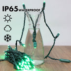 1200LED (24pk of 50L) String Lights, LED Christmas Lights, 6" SPACING,Green Wire, Green
