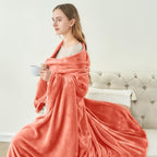 BEDELITE Fleece Blanket Soft Plush Twin Size Blanket Coral Red 60"x80" | Ultra - Image 4