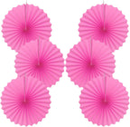 Red Hanging Paper Fans,Red Accessories Paper Decorations for Party,Valentines Day Decorations,Photo Booth Props Decor,16in Hanging Paper Fans 30 Color DIY Set （Magenta）