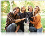 Custom Canvas Prints with Your Photos - Personalized Pictures Print, Customized Photo Gifts, Wall Art Poster Canvas Printing for Wedding, Family, Baby, Pets, Home Office Decor, Wrapped Frame 16x12