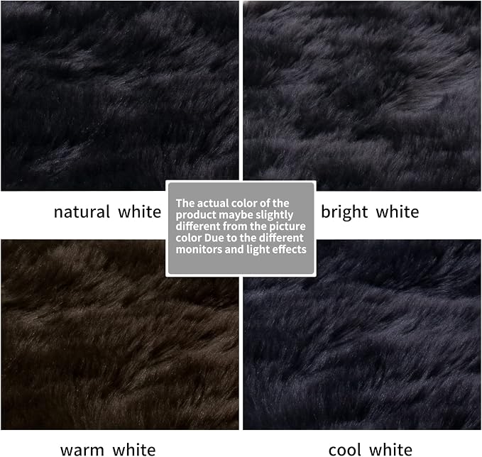 SERISSA 2x4 Fluffy Black Faux Sheepskin Shaggy Rug - Image 6