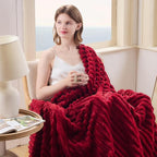 NEWCOSPLAY Fleece Ribbed Cozy Throw Blanket - Image 2