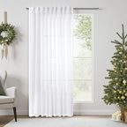 Pitalk 80 Inch Curtains for Living Room 2 Panel Set Back Tab Pocket Pleated by Pitalk