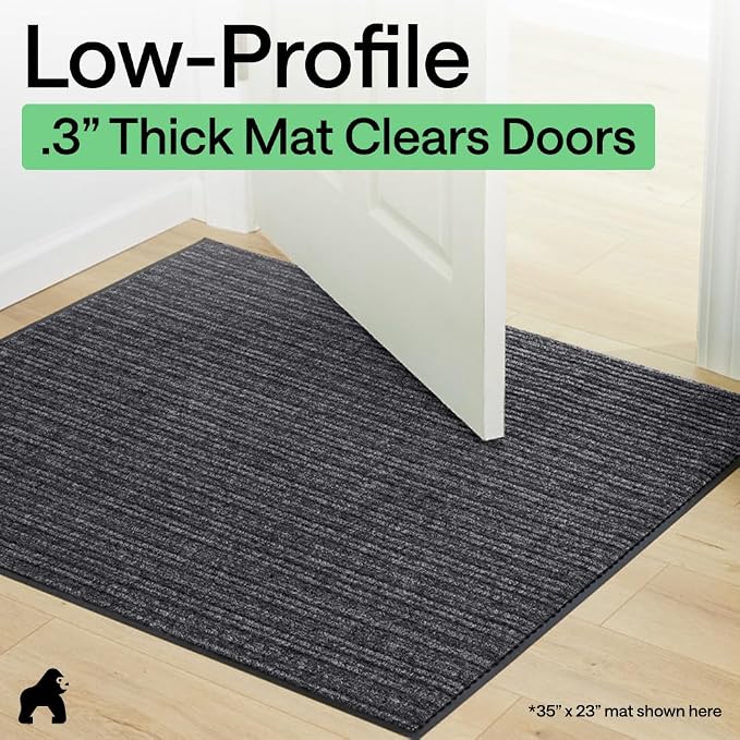 GORILLA GRIP Waterproof Traffic Guard Door Mat, 35x23 Indoor Outdoor Durable - Image 9
