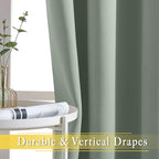 NICETOWN Sage Green Room Divider Curtains 84 inch Length, Grommet Thermal - Image 5