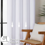 Simplebrand Ava Pure White Curtains 24 Inches Long 2 Panels, Light Filtering - Image 7