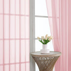 Blush Pink Bedroom Curtains 2 Panel Sets 90 Inch Length, 59 Inch Extra Wide - Image 3