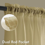 MIULEE Gold Sheer Curtains 84 Inches Long 4 Panels 42 x 84 Inches | Light - Image 3