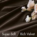 MIULEE Velvet Curtains 52x96 inches Chocolate Brown Blackout Curtains | Luxury - Image 4