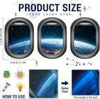 Quanhaigou Glow in The Dark 3D Space Wall Decals, Set of 3 Galaxy Window Stickers for Wall,Planet Themed Room Decor for Kids Boys
