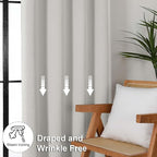 Simplebrand Ava Natural Short Blackout Curtains - Image 7