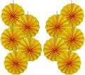 Yellow Birthday Decorations,DIY Yellow Paper Fans Hanging Decoration ,Party Supplies Party Fans 8in, Wedding Graduation Events Accessories 30 Color DIY Set （Yellow）