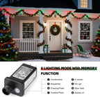 XTF2015 Christmas String Lights, 105ft 300 LED Christmas Lights 8 Modes Memory Function & Timer- UL Certified - Outdoor Indoor Christma s Fairy Lights for Tree, Garden, Party, Wedding(Red + Green)