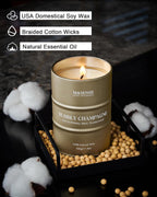 M&SENSE Bubbly Champagne Scented Candles - Home & Gift, Natural Soy, 70 Hour Burn Time, 11.3 oz