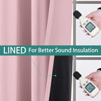 Yakamok Pink 100% Blackout Curtains 63 Inches Long - Image 3