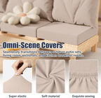 8Pcs Outdoor Cushion Covers, Stretch Patio Furniture Couch Chair Slipcovers | - Image 6