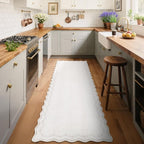 GarveeHome 2.5x10 Scalloped Washable Runner Rug Long Hallway Kitchen Rug | Soft - Image 9