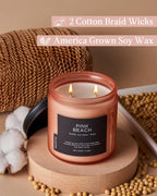 M&SENSE Pink Beach Sands Jar Candle, 11.6oz Pineapple & Coconut Scented Natural Soy Candles for Home Scented, 70 Hour Burn Time, Home Decor Gift for Women, Friends, Family, Colleagues, Couples