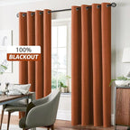 Yakamok Burnt Orange Linen Curtains 90 Inches Long - Image 7