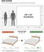 Bedsure 100% Cotton Muslin Blanket King Size - Image 5
