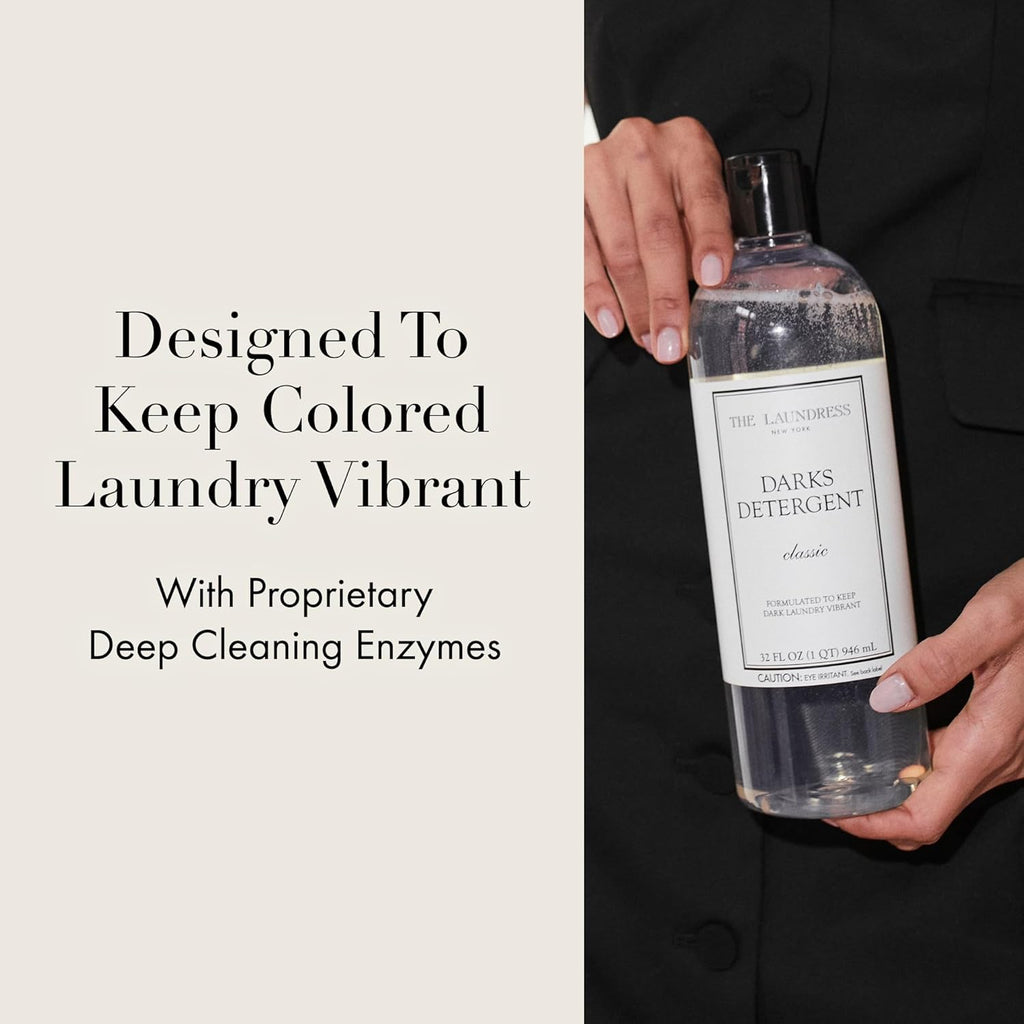 The Laundress Darks Detergent, Concentrated Laundry Detergent Liquid, For Rich Vibrant Colors, Tough on Stains, Classic Scent, 32 oz.