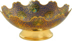 Brass Decorative Dry Fruit Bowl Multipurpose Serving Bowl carving Work - Size- 7" Beautiful Blue Color Peacock design Kitchenware Gift