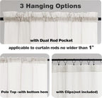 Chyhomenyc Extra Long Ivory Sheer Curtains 120 Inches Long 2 Panels, Light - Image 3