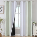 Sage Green and Greyish White Ombre Blackout Curtains by ESTELARTEXTILER