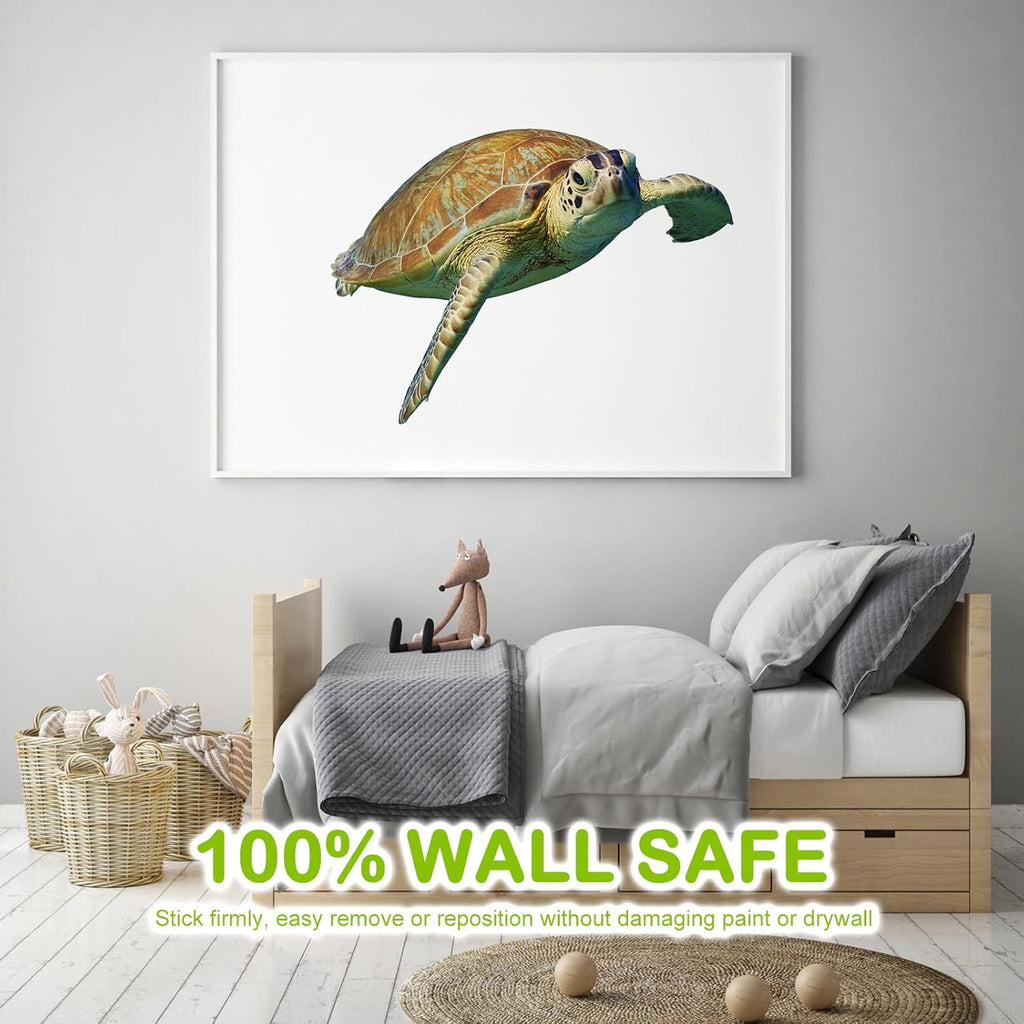 Turtle Wall Stickers Gifts Christmas - Sea Turtle Wall Decals Peel and Stick - Turtle Wall Stickers Removable - Sea Turtle Animals Wall Decor for Kids Baby Bedroom Bathroom Living Room