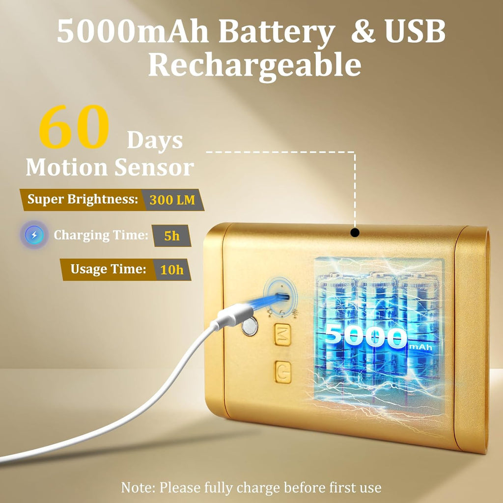 Battery Operated Wall Sconce Light: 5000mAh Rechargeable Motion Sensor Night Light 3 Colors Wireless Sconce Magnetic Closet Lights Motion Sensor Stair Light Indoor LED Wall Light for Bedroom Hallway