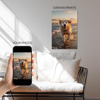 Custom Canvas Wall Art with Photo, Personalized Portrait Frame with Wedding Baby Pet Family Picture, Custom Poster for Living Room Wall, Personalized Picture Gifts for Anniversary Multiple Sizes