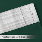 MIULEE Christmas Hunter Green Back Tab Blackout Curtains 52"x108" 2 Panels | - Image 4