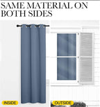NICETOWN Stone Blue Room Darkening Curtain Panels 86" Length - Image 6